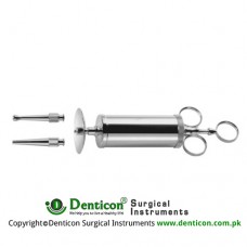 Ear Syringe Complete With Protection Disk and 2 Tips Stainless Steel, Capacity 50 ml